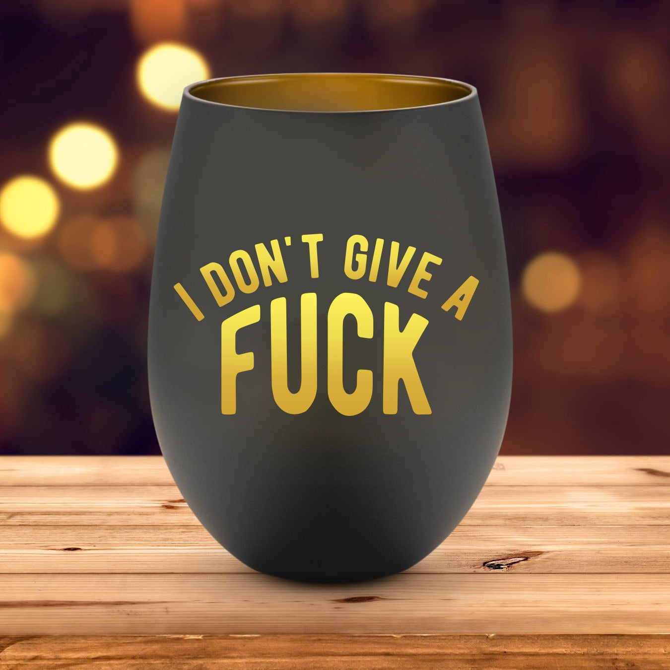 Windlicht "I don`t give a f*ck"