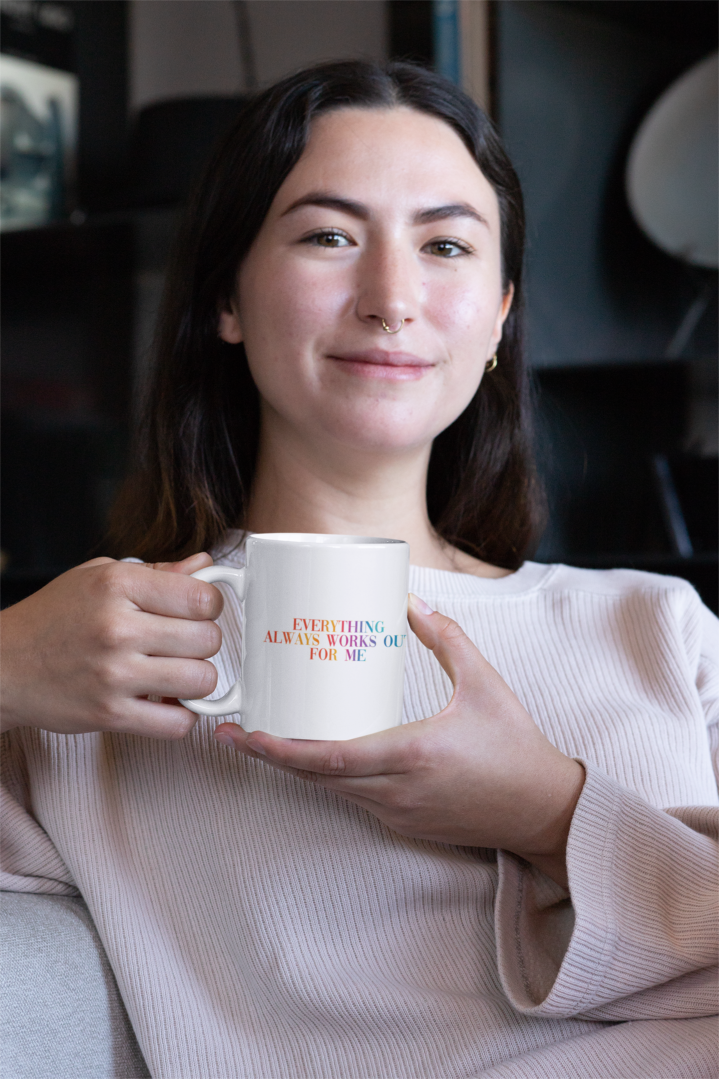 Zaubertasse "Everything always works out for me"