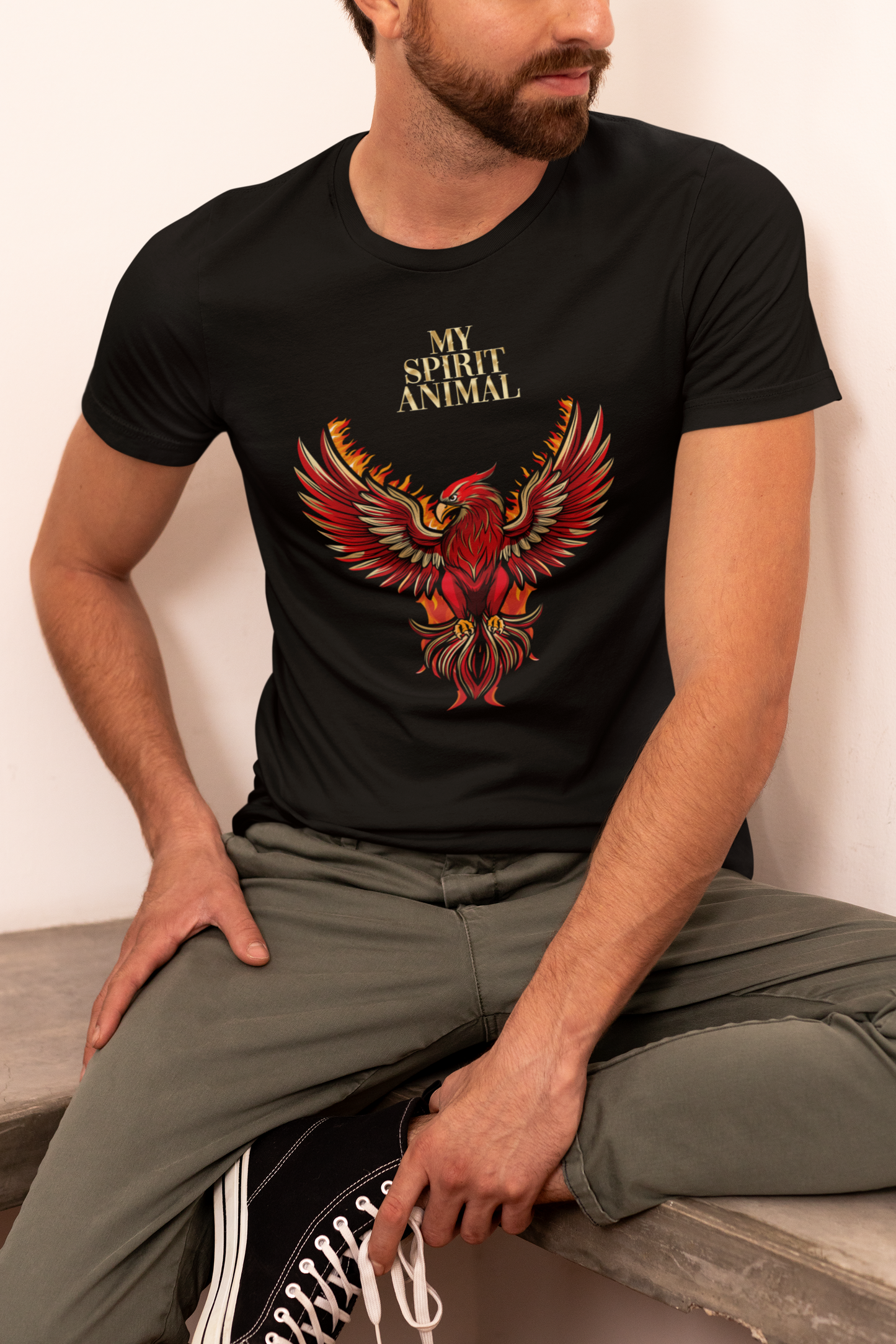 Herren TShirt Krafttier Phönix