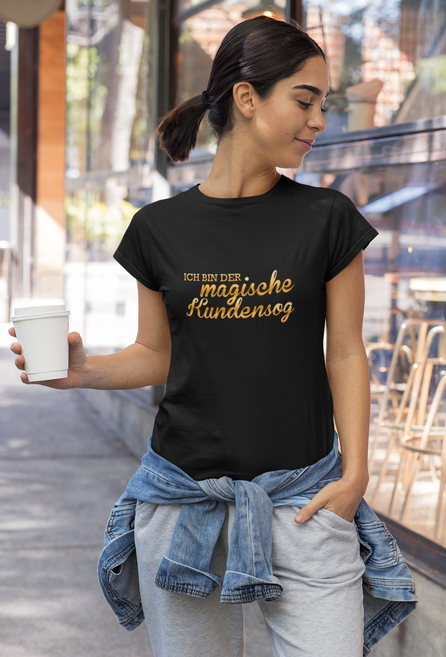 Premium Shirt für Businessladys  "Ich bin der magische Kundensog"