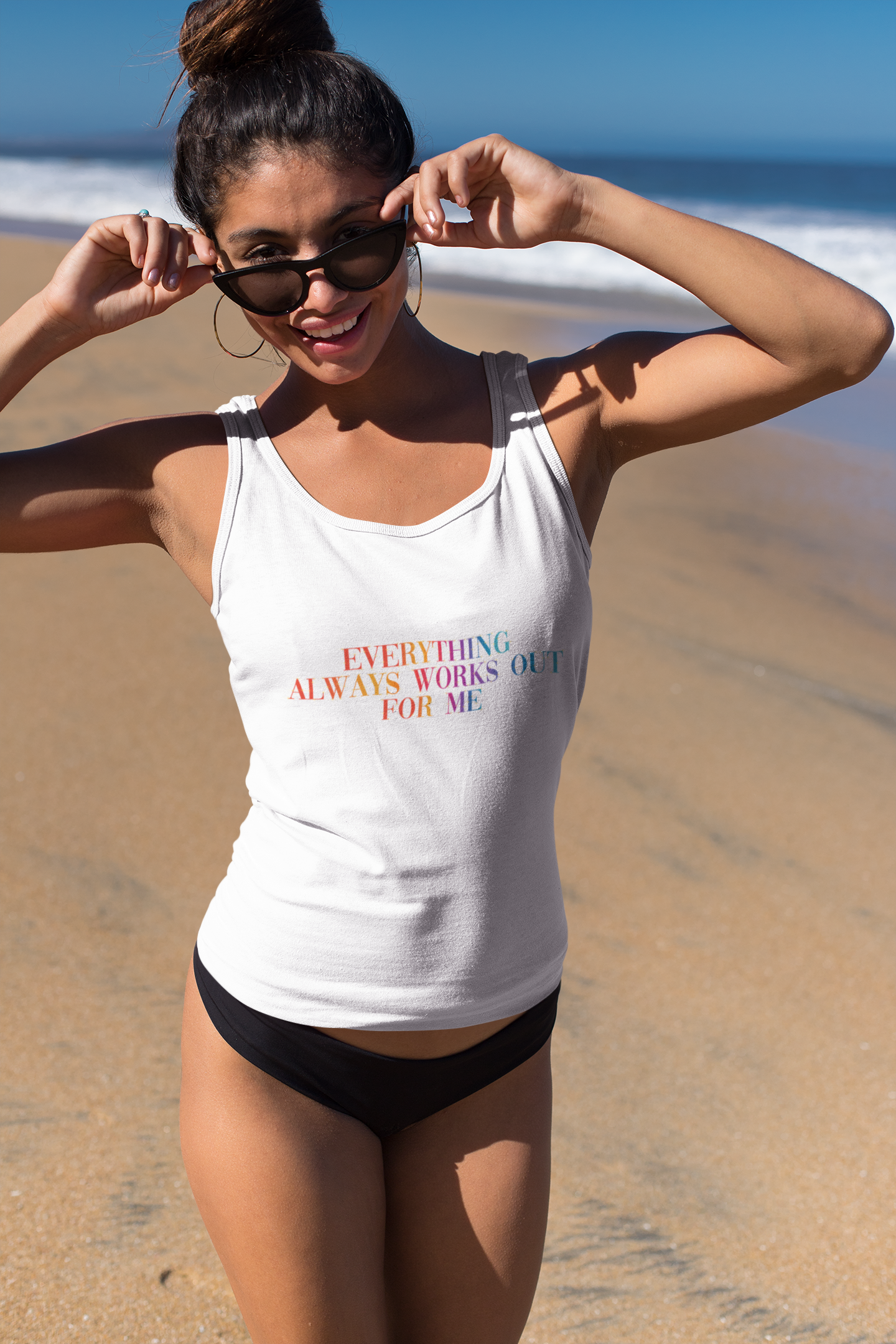 Tanktop für Frauen"Everything always works out for me"