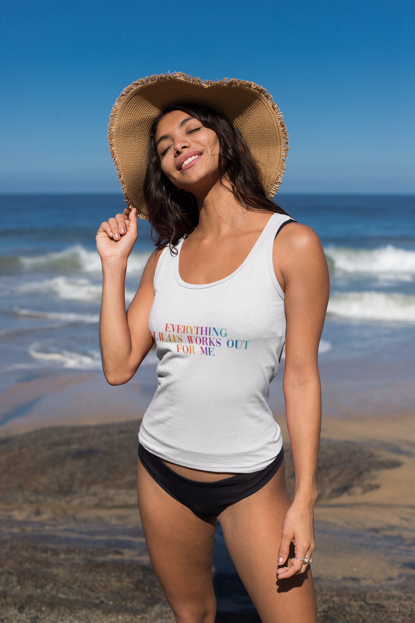 Tanktop für Frauen"Everything always works out for me"